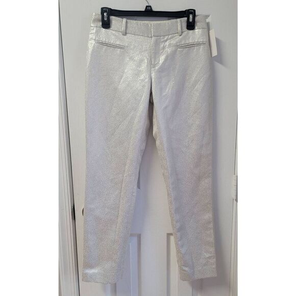 Club Monaco Metallic Ankle Pants 2 - Picture 1 of 9